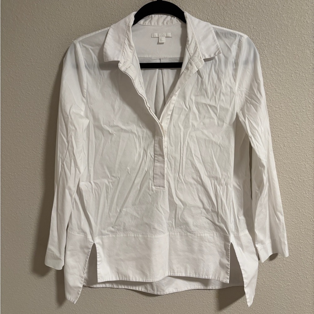 COS white collared pullover tunic
